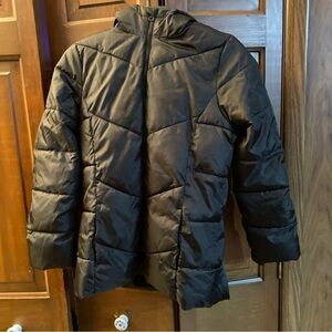 Swiss Tech Black SW Puffer Jacket, Size XL 14-16 NWOT